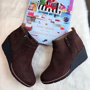 Dr. Scholl's Chocolate Wedge Booties